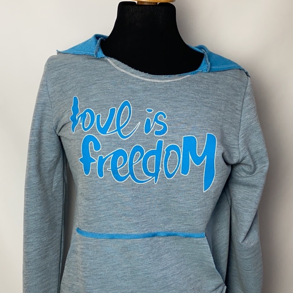 Stylish hooded long sweatshirt top modest